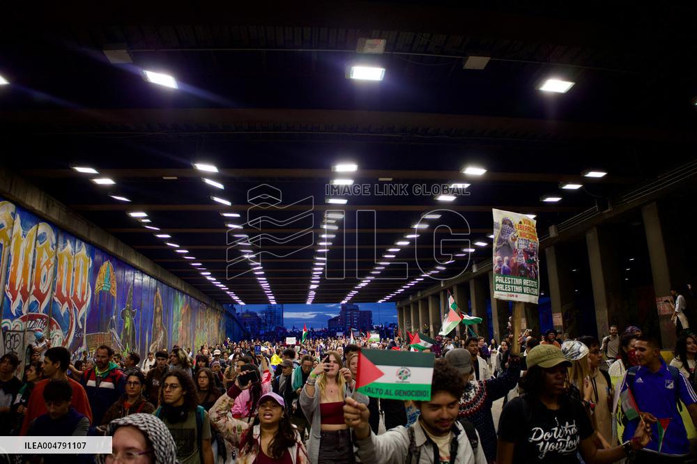 Pro-Palestine Demonstrations on the Two-year Israel Attack by Hamas