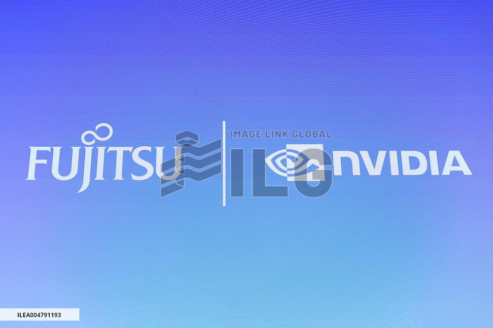 Fujitsu and NVIDIA signs and logos