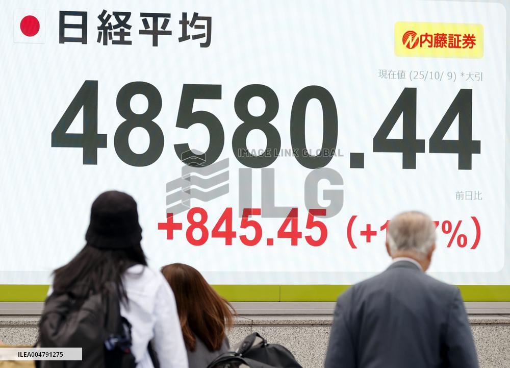 Nikkei index hits new closing high