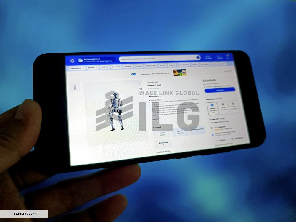 Illustration Unitree Robot Sold on Walmart Wetsite