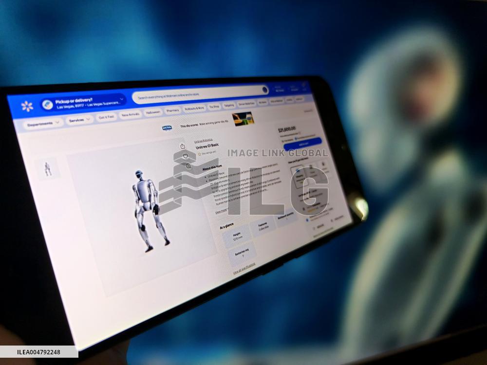Illustration Unitree Robot Sold on Walmart Wetsite
