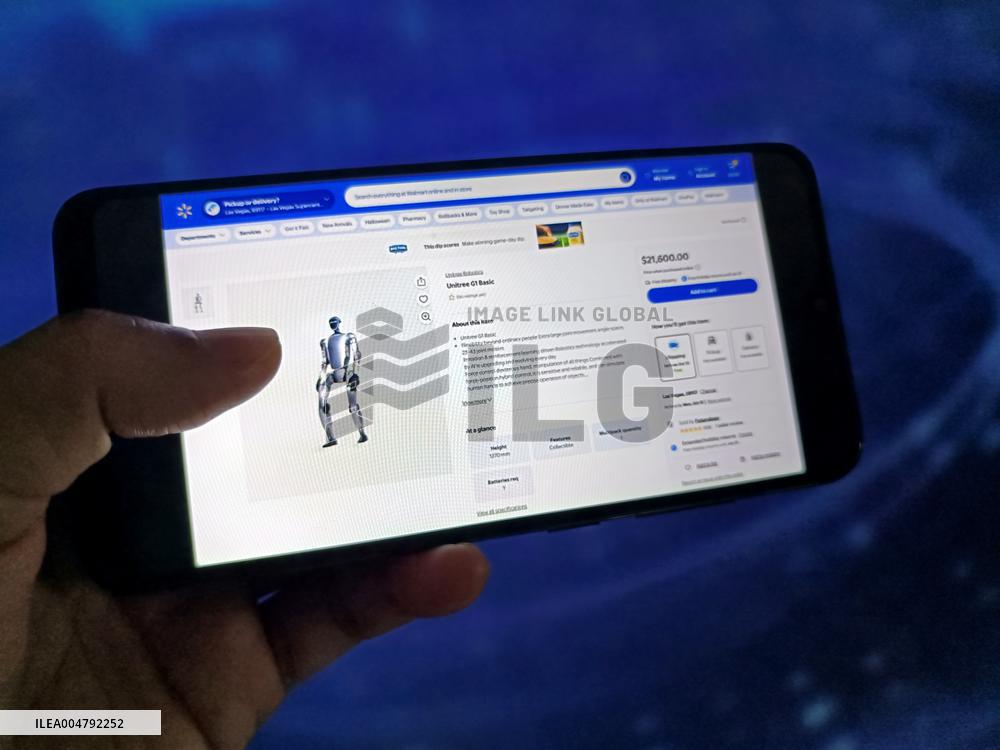 Illustration Unitree Robot Sold on Walmart Wetsite