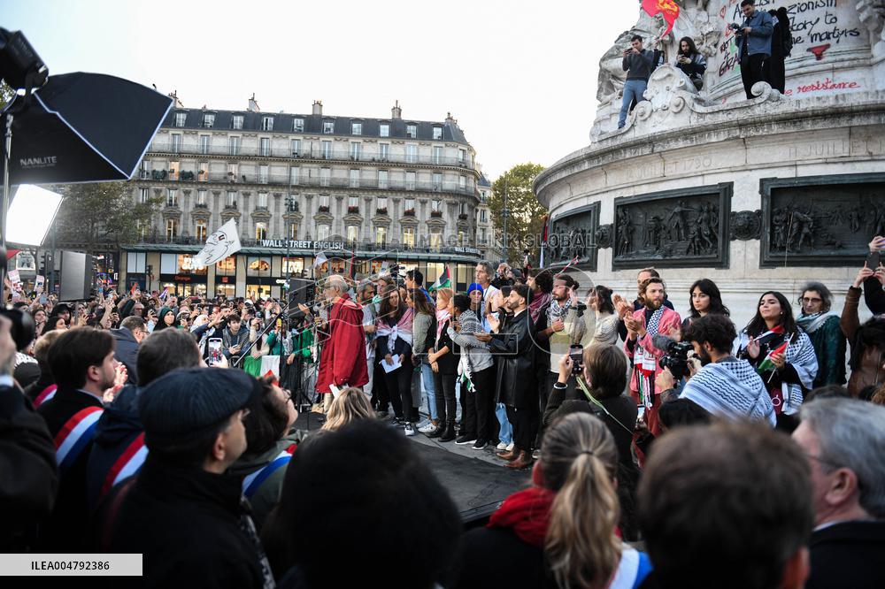 Rima Hassan At Global Sumud Flotilla Celebration - Paris
