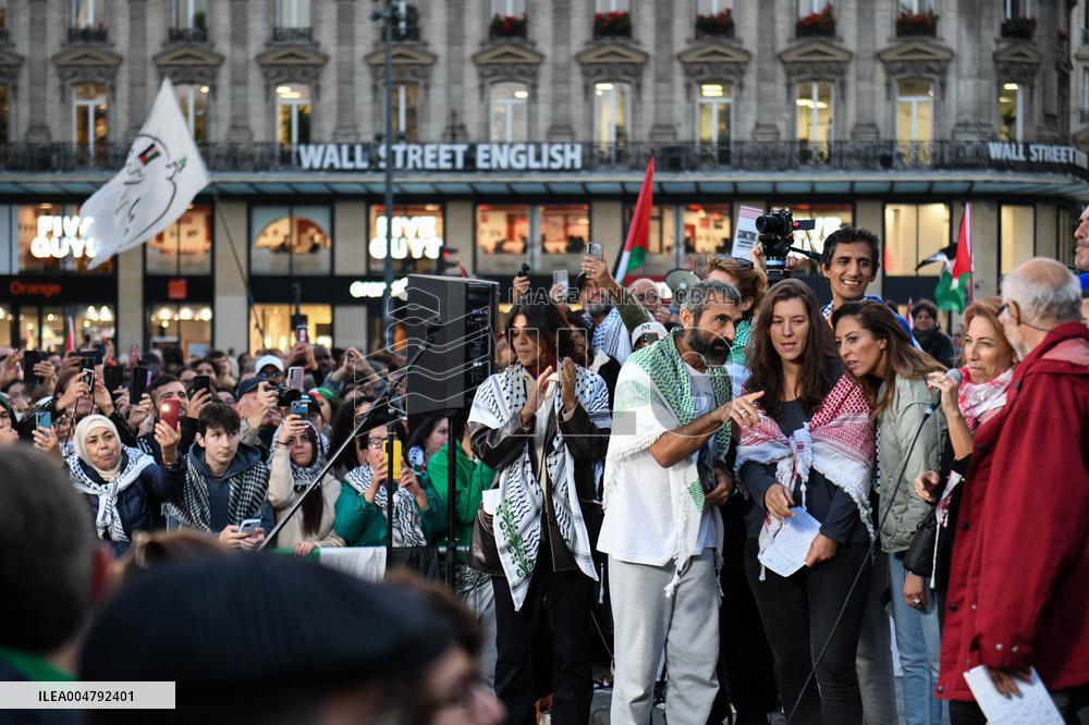 Rima Hassan At Global Sumud Flotilla Celebration - Paris