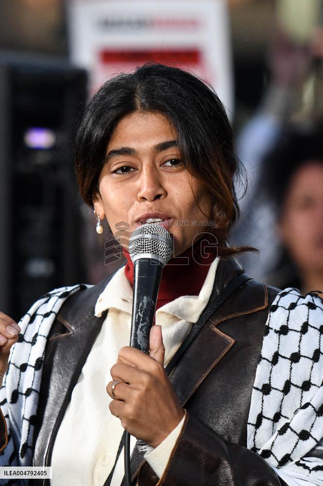 Rima Hassan At Global Sumud Flotilla Celebration - Paris