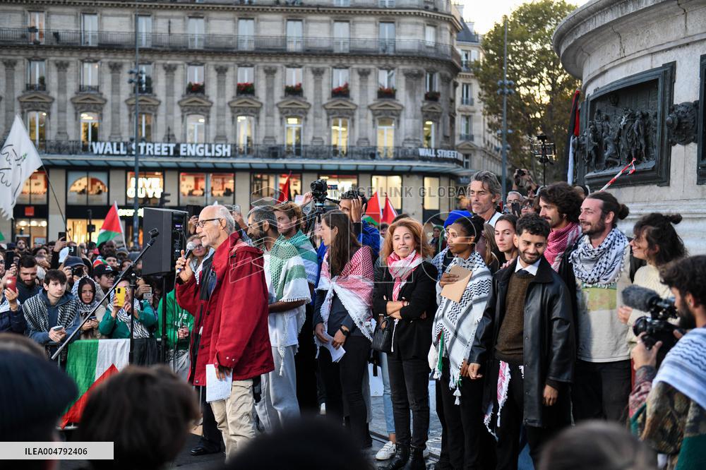 Rima Hassan At Global Sumud Flotilla Celebration - Paris