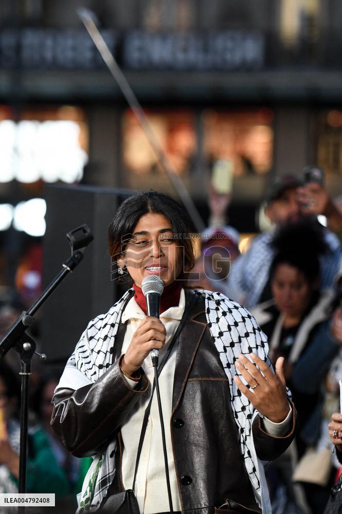 Rima Hassan At Global Sumud Flotilla Celebration - Paris