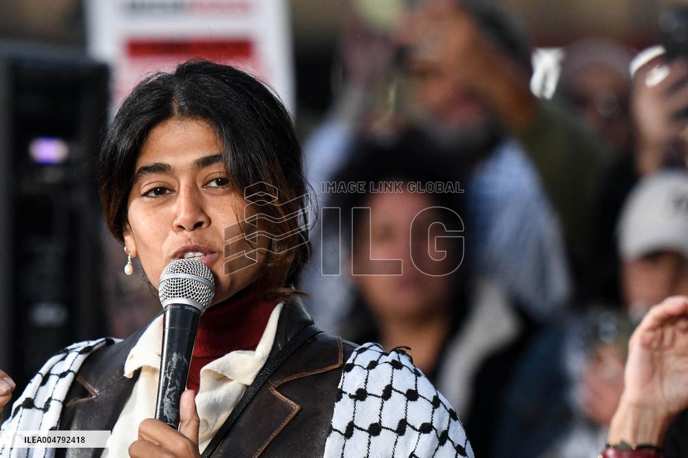 Rima Hassan At Global Sumud Flotilla Celebration - Paris