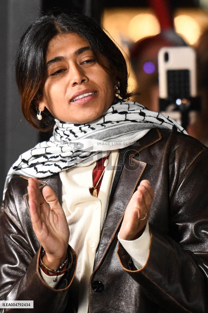 Rima Hassan At Global Sumud Flotilla Celebration - Paris