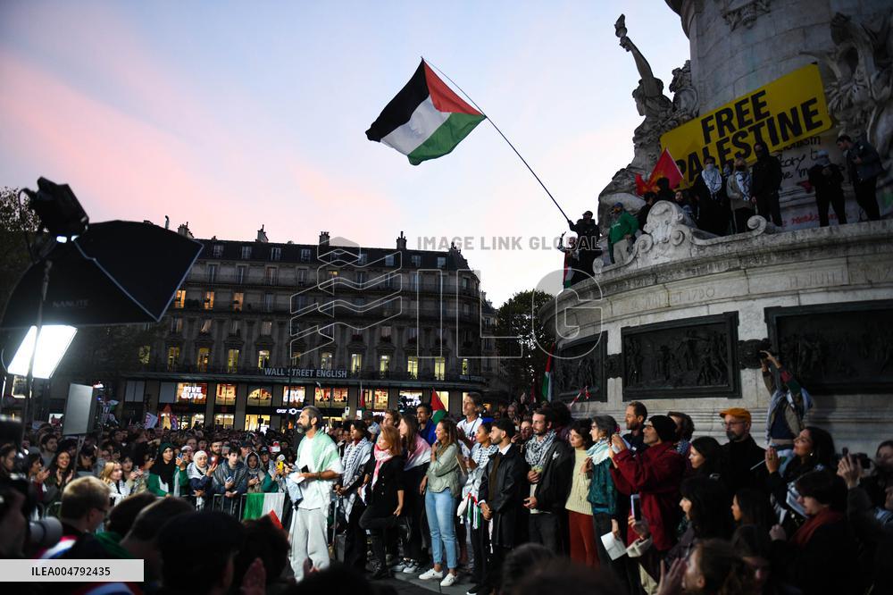 Rima Hassan At Global Sumud Flotilla Celebration - Paris
