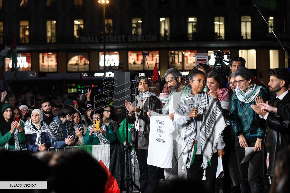 Rima Hassan At Global Sumud Flotilla Celebration - Paris