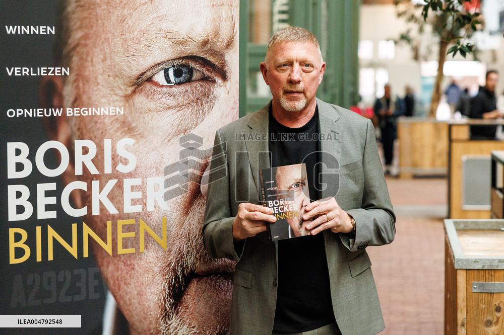 Boris Becker With His Book in Amsterdam - Netherlands