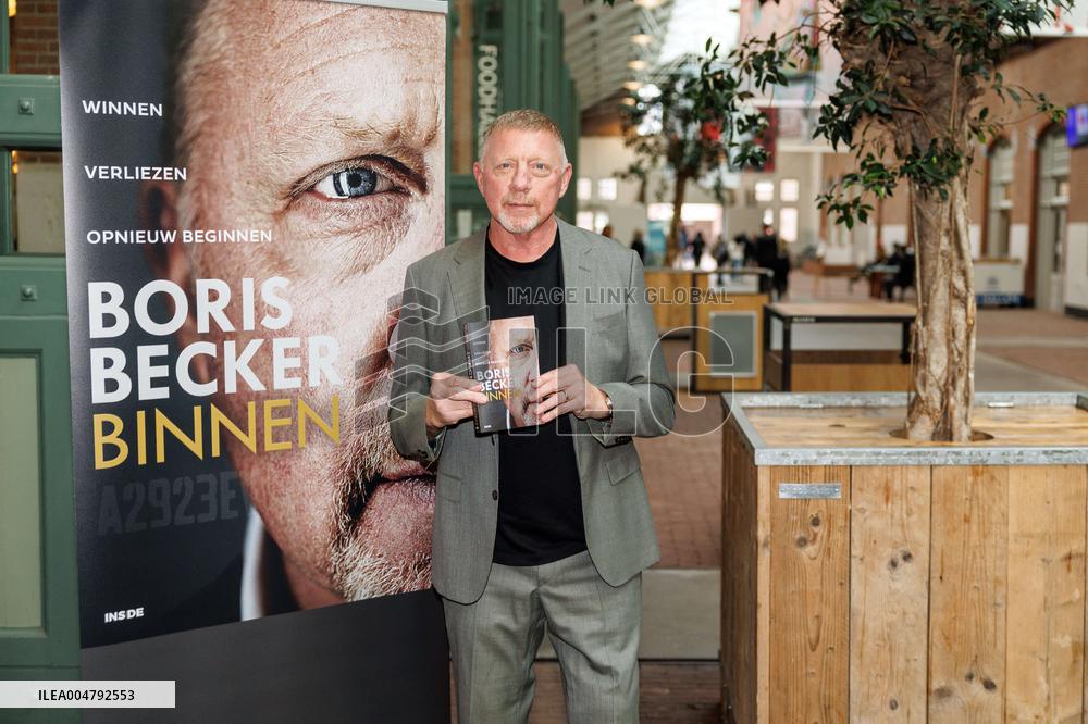 Boris Becker With His Book in Amsterdam - Netherlands