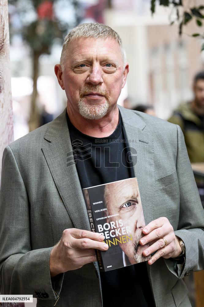 Boris Becker With His Book in Amsterdam - Netherlands