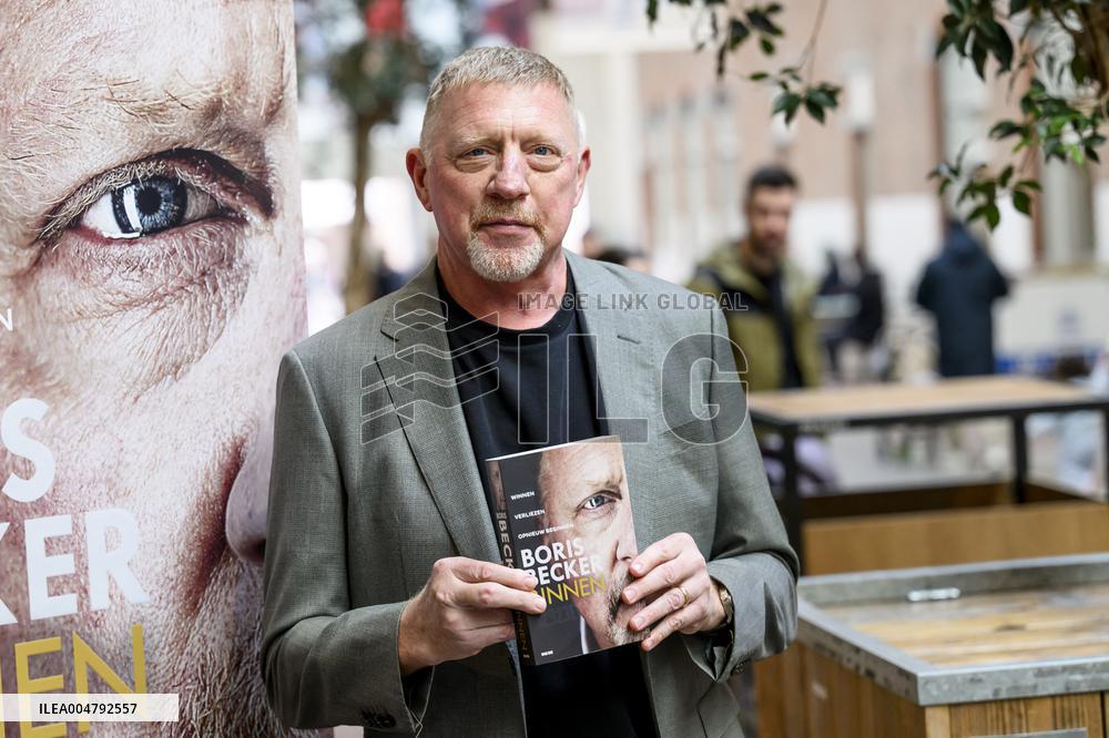 Boris Becker With His Book in Amsterdam - Netherlands