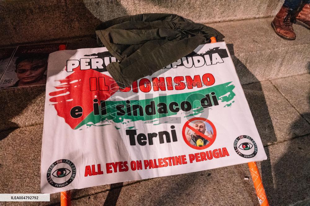 Protests Erupt In Perugia Over Blocked Flotilla - Italy