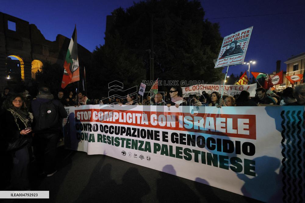 Protest For Palestine In Rome