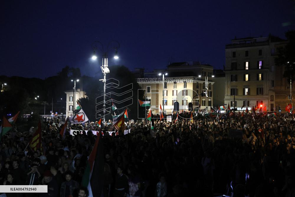 Protest For Palestine In Rome