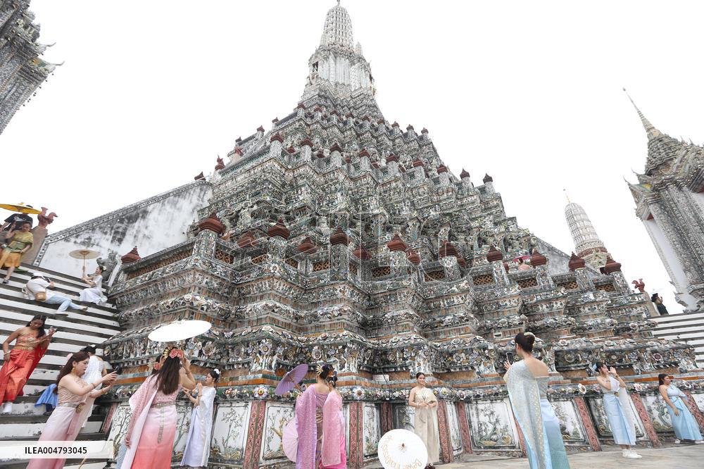 Tourists in Thai Traditional Costumes - Bangkok