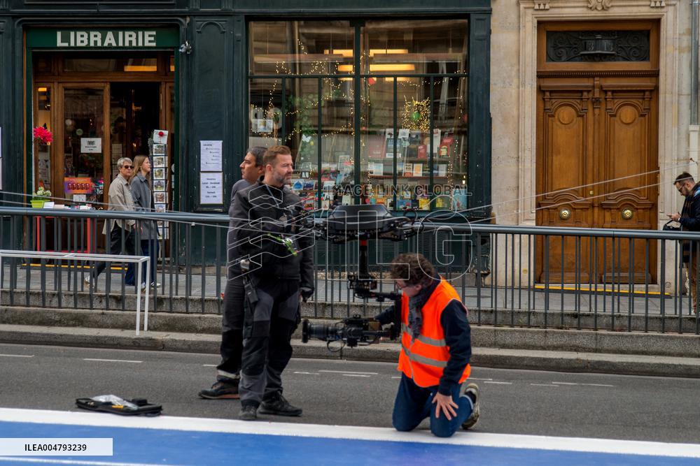 Final Preparations Before Robert Badinter's Honor At Pantheon - Paris
