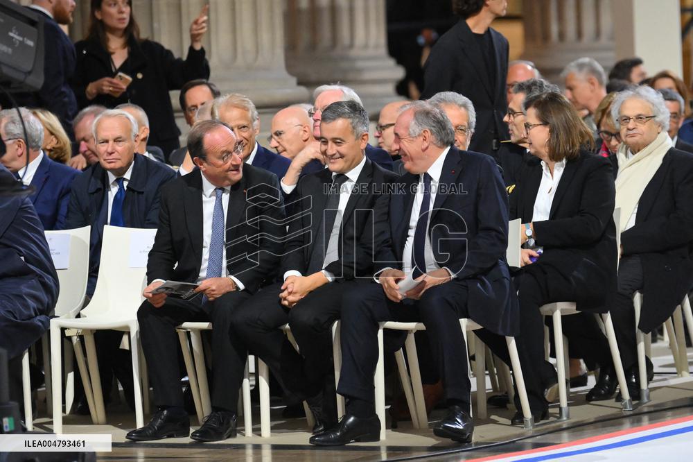 Ceremony to Induct Robert Badinter at Pantheon - Paris