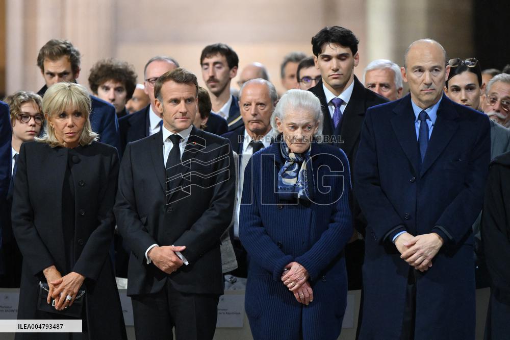 Ceremony to Induct Robert Badinter at Pantheon - Paris
