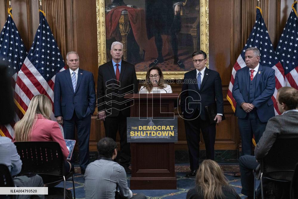 Speaker Johnson Press Conference
United States Representative Lisa C. McClain (Republican of Michigan)