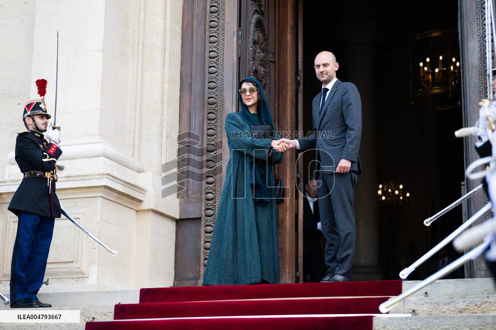Emmanuel Macron at Meeting for a peace plan in Gaza - Paris
