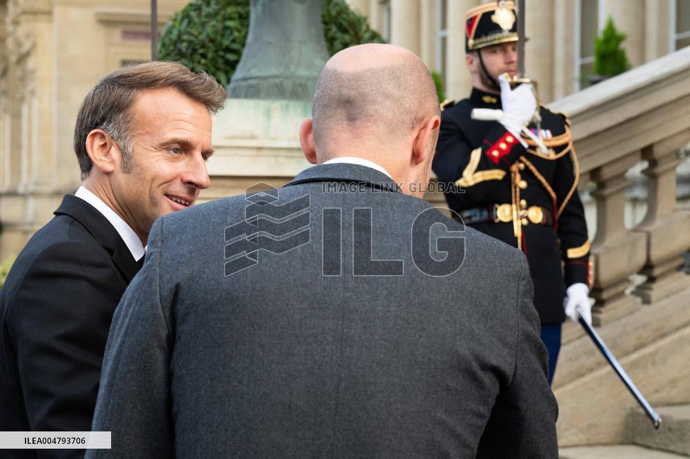 Emmanuel Macron at Meeting for a peace plan in Gaza - Paris