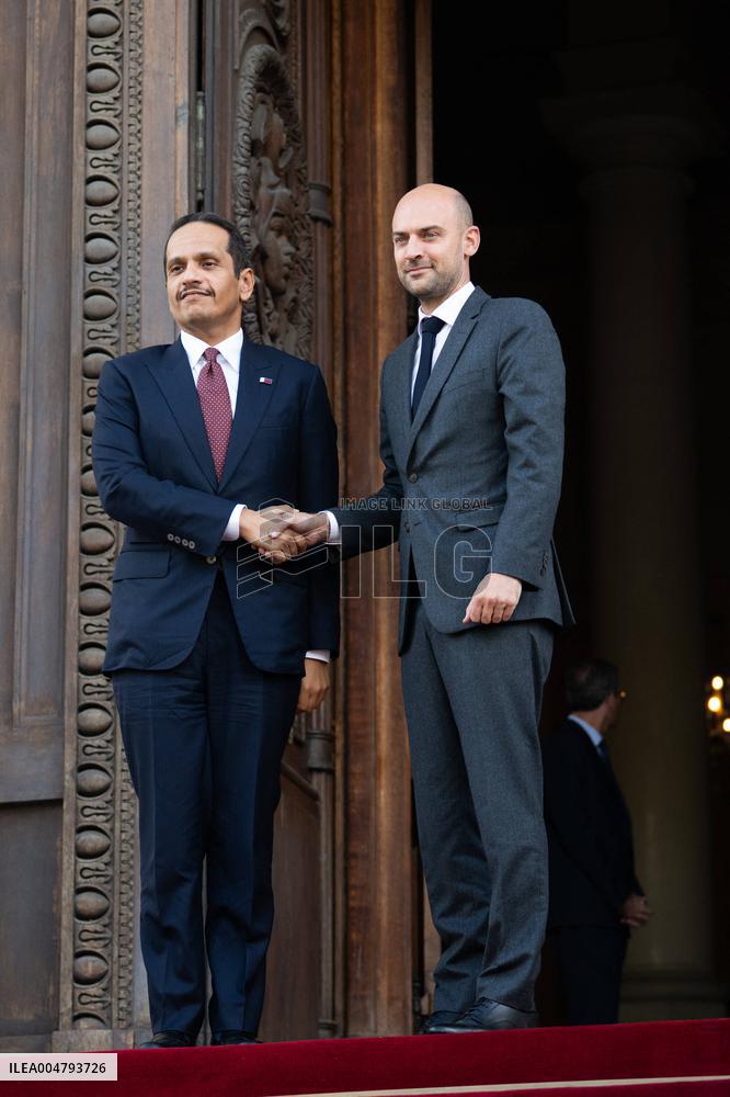 Emmanuel Macron at Meeting for a peace plan in Gaza - Paris