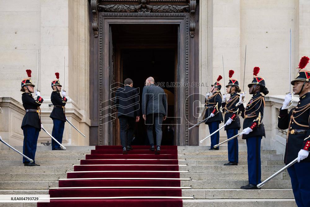 Emmanuel Macron at Meeting for a peace plan in Gaza - Paris