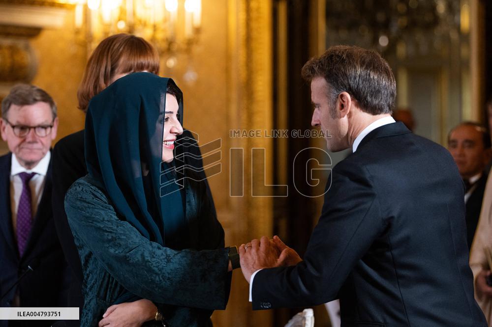 Emmanuel Macron at Meeting for a peace plan in Gaza - Paris