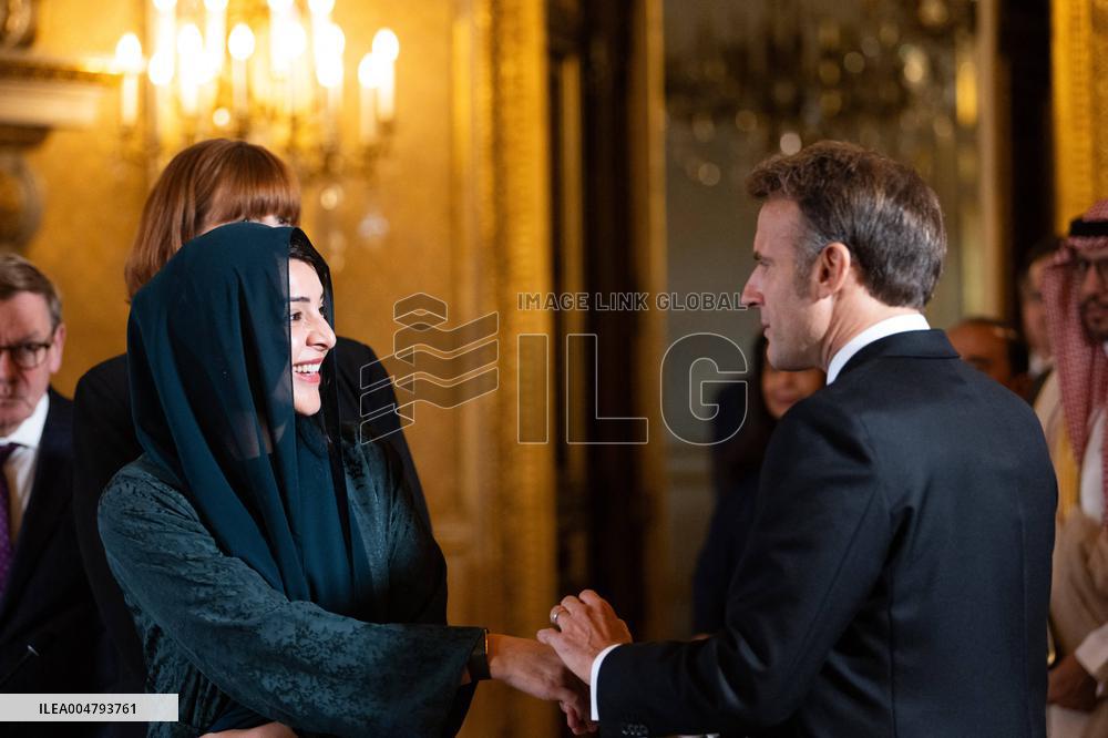 Emmanuel Macron at Meeting for a peace plan in Gaza - Paris