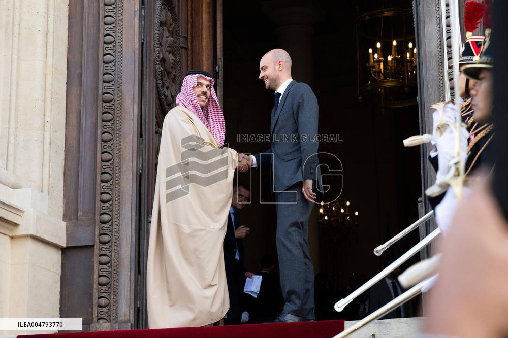Emmanuel Macron at Meeting for a peace plan in Gaza - Paris
