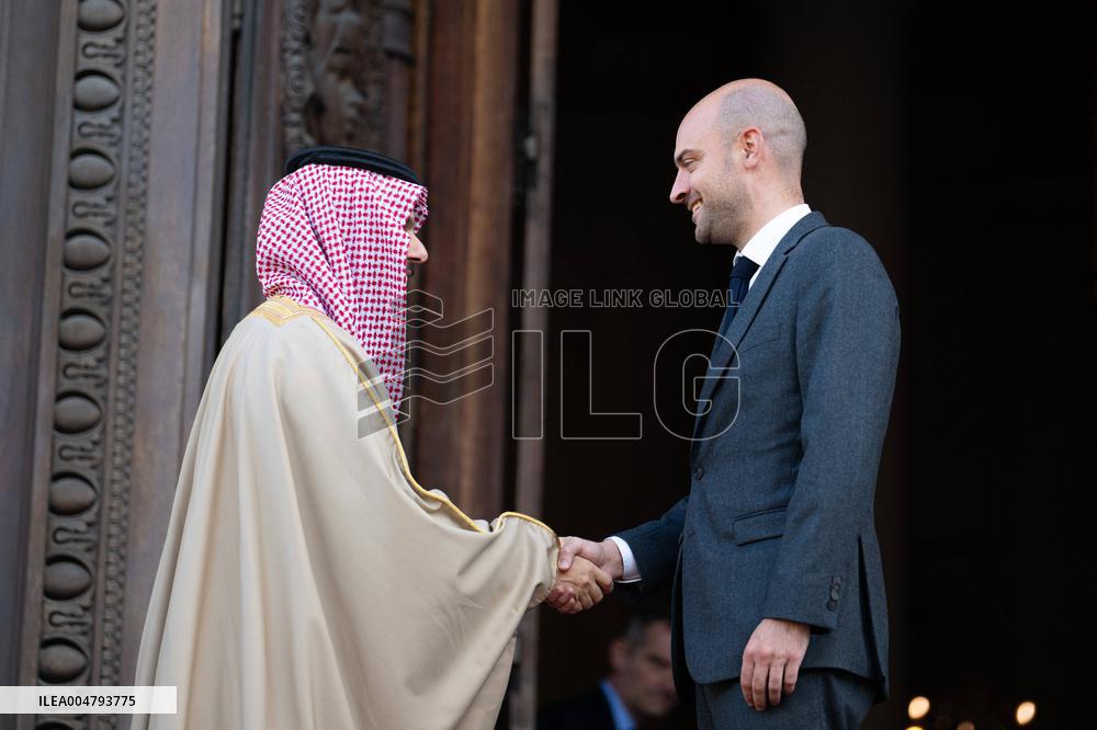 Emmanuel Macron at Meeting for a peace plan in Gaza - Paris