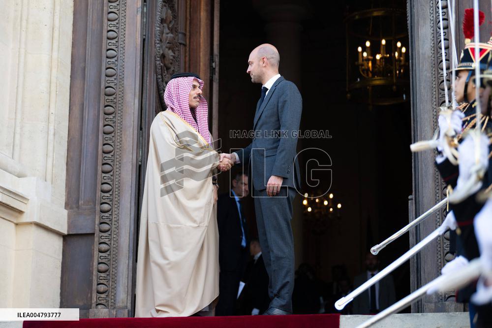 Emmanuel Macron at Meeting for a peace plan in Gaza - Paris