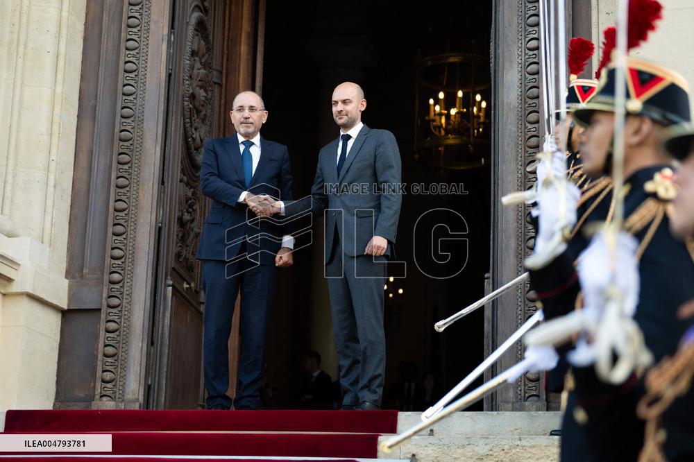Emmanuel Macron at Meeting for a peace plan in Gaza - Paris