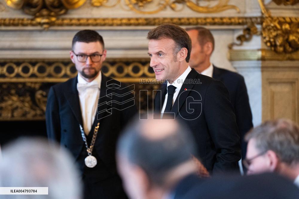 Emmanuel Macron at Meeting for a peace plan in Gaza - Paris