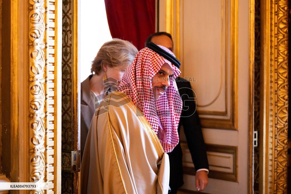 Emmanuel Macron at Meeting for a peace plan in Gaza - Paris