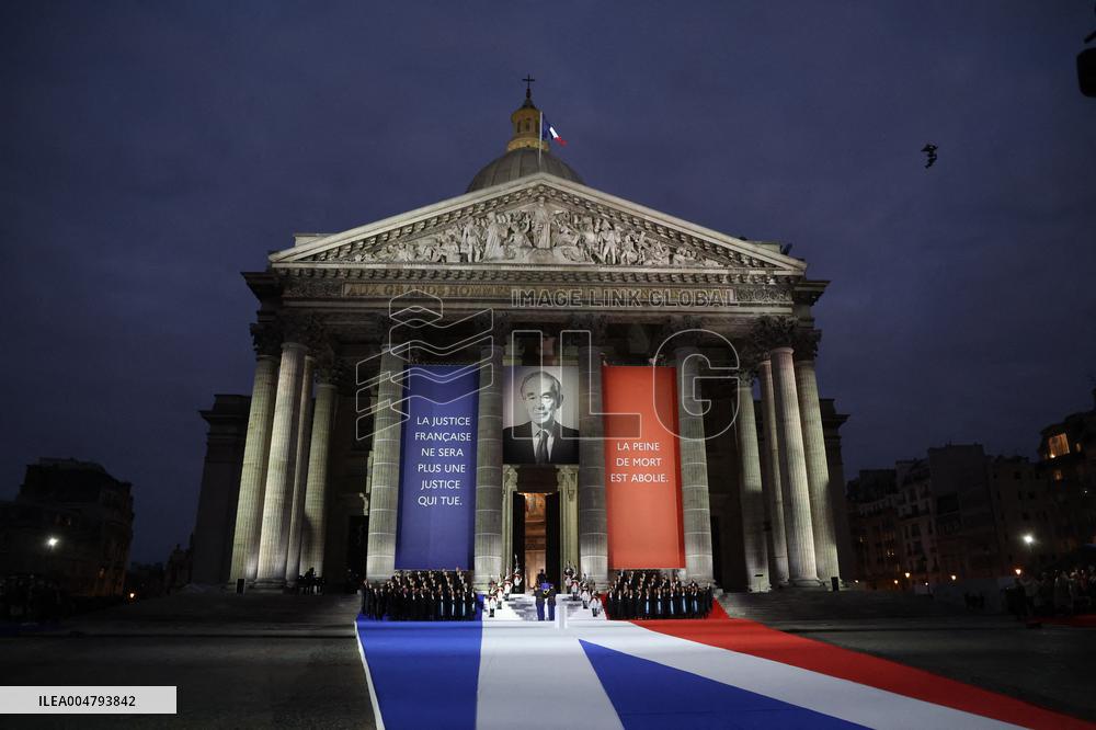 Ceremony to Induct Robert Badinter at Pantheon - Paris