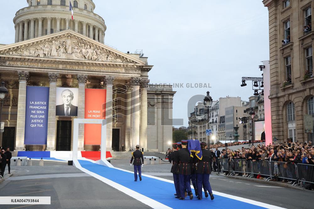 Ceremony to Induct Robert Badinter at Pantheon - Paris