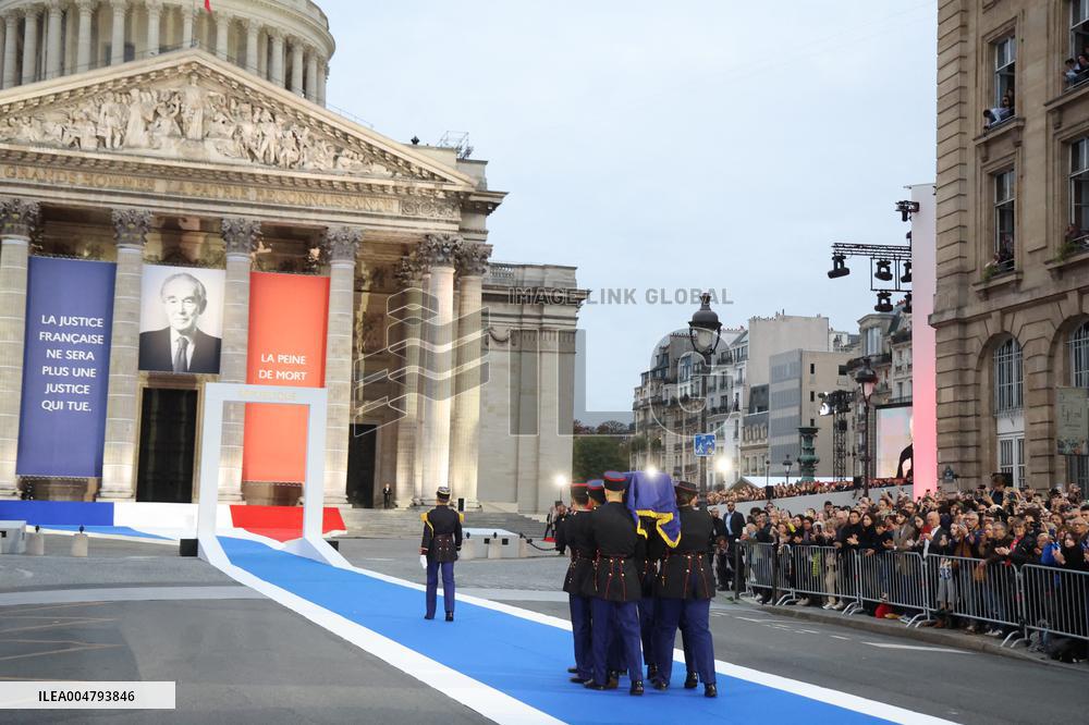 Ceremony to Induct Robert Badinter at Pantheon - Paris
