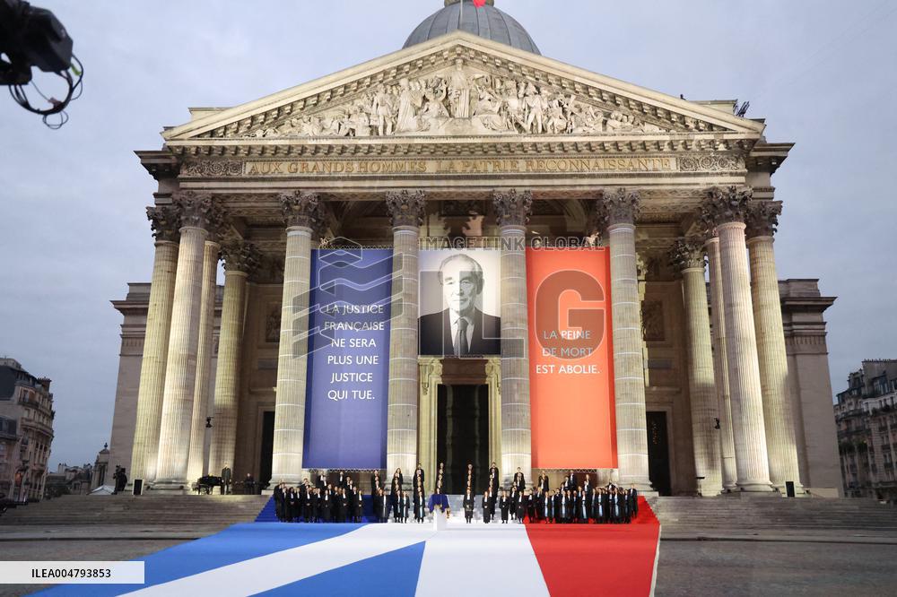 Ceremony to Induct Robert Badinter at Pantheon - Paris