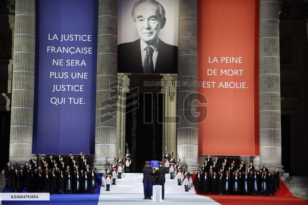 Ceremony to Induct Robert Badinter at Pantheon - Paris