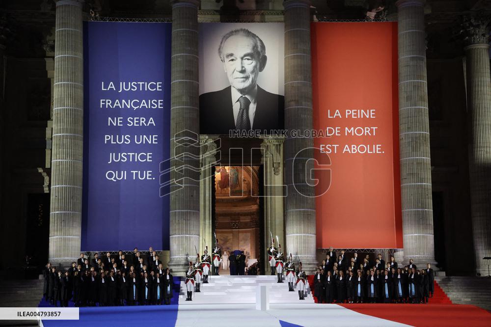 Ceremony to Induct Robert Badinter at Pantheon - Paris