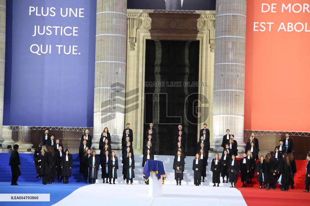 Ceremony to Induct Robert Badinter at Pantheon - Paris