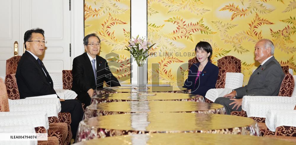 Japan's LDP-Komeito leaders' talks