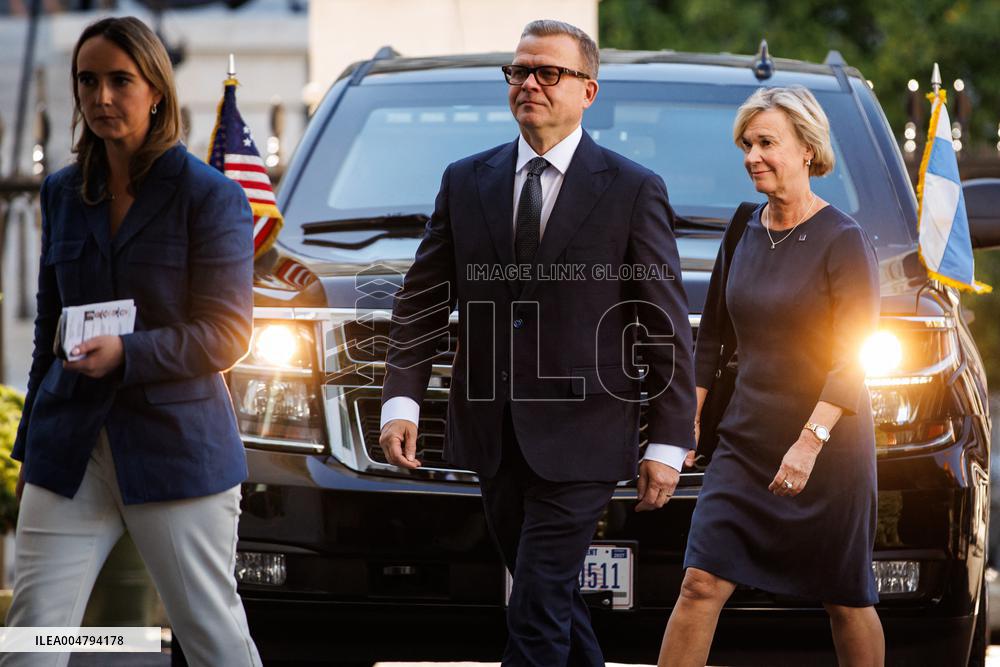 DC: President Donald Trump greets Finland's President Alexander Stubb