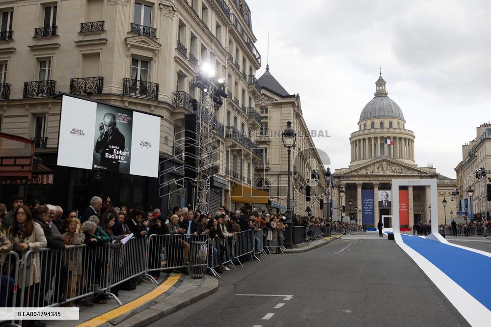 Induction ceremony of Robert Badinter at the Pantheon - Paris