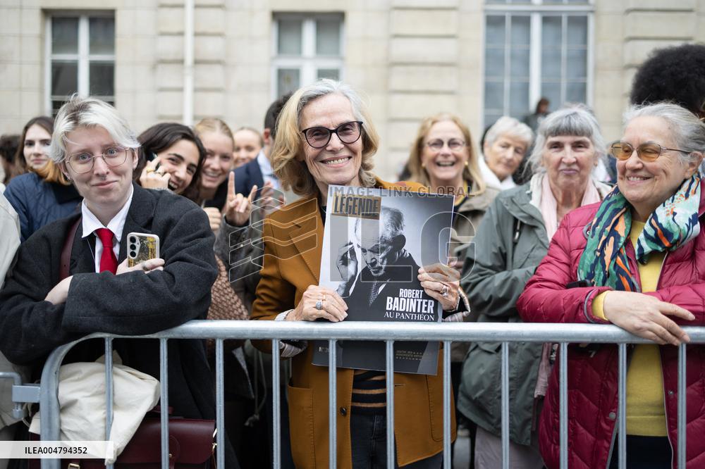 Induction ceremony of Robert Badinter at the Pantheon - Paris
